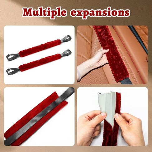 TEGEME 8 PCS دراجة نارية على الأشرطة حلقة ناعمة من جلد الغنم الاصطناعية الأغطاء الفخمة الأغطاء الناعمة حماية الأسطح والكروم من الخدوش in Kuwait