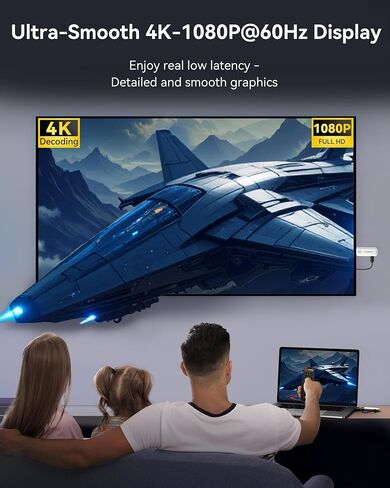 جهاز إرسال واستقبال HDMI لاسلكي 4K فك تشفير 1080 بكسل، زمن وصول منخفض للغاية، توصيل وتشغيل 2.4 جيجا/5 جيجا موسع محمول، محول عرض عالي الدقة 165 قدم لصندوق التلفزيون/الكمبيوتر الشخصي/الكمبيوتر المحمول/جهاز العرض/DV/الكاميرا أبيض in Kuwait