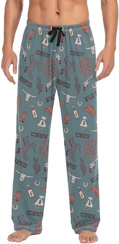 Teddy Bears Moon Blue Mens Pajama Pants Lounge Men's Pajama Bottoms Soft Sleep Pants With Pockets XXL in Saudi Arabia