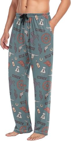 Teddy Bears Moon Blue Mens Pajama Pants Lounge Men's Pajama Bottoms Soft Sleep Pants With Pockets XXL in Saudi Arabia