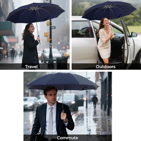 LLanxiry Compact Travel Umbrella, Mini Windproof Umbrellas for Rain & Sun, Small Lightweight Outdoor UV Umbrella, Portable Folding Umbrellas for Travel (the underwater world) in Kuwait