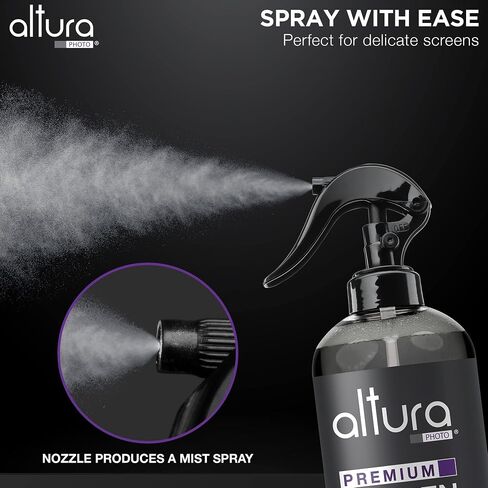 Screen Cleaner Spray & Wipe Kit (Streak & Scratch Free) Computer Screen Cleaner + 2 Microfiber Cleaning Cloths Cleaning Kit LCD LED OLED Touchscreen Flat Smart TV Monitor Laptop Electronics Car 16oz in Saudi Arabia