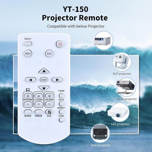 YT-141 Projector Remote Control Replace fit for Casio Projector XJ-V10X XJ-V110 XJ-F10X XJ-F20XN XJ- F100W XJ-F200WN XJ-F210WN in Saudi Arabia
