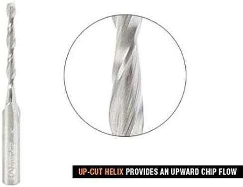 Amana Tool - 46566 Solid Carbide CNC Foam Down-Cut Cutting Square End Spiral 1/4 Dia x 2-1 in Saudi Arabia
