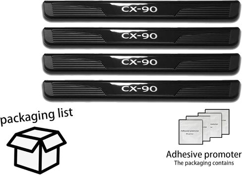Door Sill Protector Trim Guard for Mazda CX-90 cx90 2024 2025 2026, Auto Interior Accessories Plates Cover Accessory Kick Panels (B) in Saudi Arabia