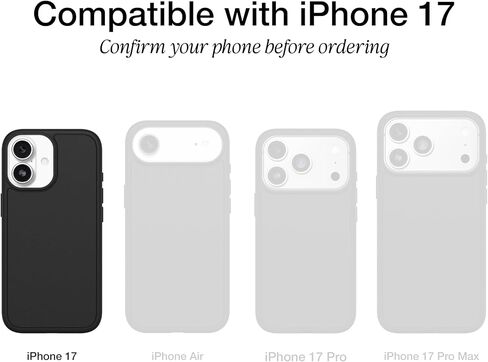 حافظة OtterBox iPhone 17 Pro Max Defender Pro Series - أسود - حافظة iPhone قوية وقوية ومتينة، مثبتة على MagSafe in Kuwait