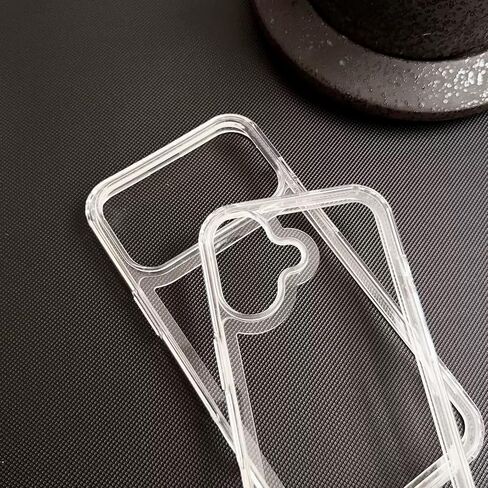 for iPhone 17 Pro Max Bumper Case Clear with Camera Cover, Compatible with MagSafe, Slim Fit No Back Design Soft TPU Bumper Frame Shockproof Excellent Heat Dissipation (Clear) in Saudi Arabia