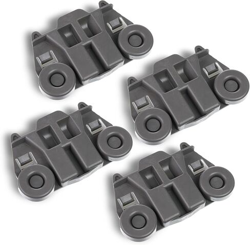 [UPGRADED] 4 Packs W10195417 Dishwasher Wheels Lower Dish Rack Wheel STEEL Screws Replacement Part by BlueStars - For Whirlpool Kenmore Dish Rack - Replaces W10195417V W10195417VP AP6016764 PS2579553 in Kuwait