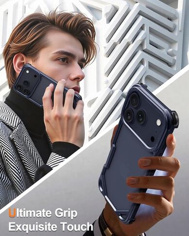 OATSBASF for iPhone 17 Pro Max Bumper Case, No Back Design, Aluminum Frame Slim Fit, Compatible with MagSafe, 4 Corner Shockproof Protection, Orange in Saudi Arabia