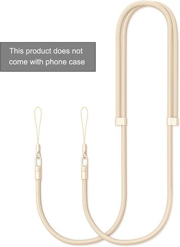 Crossbody Strap Compatible with iPhone 17/Air/Pro/Max Phone Cases and Other Device with Dual Lanyard Holes, Adjustable Hands-Free Shoulder Neck Camera Phone Strap (Black) in Saudi Arabia