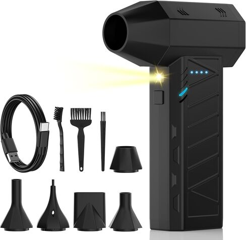 Compressed Air Duster-100000RPG Electric Air Duster with Brushless Motor with 4-Gear Turbo Fan,Dust Blower for Computer, Keyboard, Outdoor, House and Car（CL02MAX） in Saudi Arabia