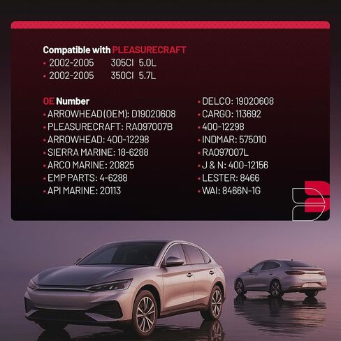 مولد BDFHYK متوافق مع PLEASURECRAFT 2002-2005 350CI 5.7L/305CI 5.0L استبدال 8466، RA097007L،18-6288 in Saudi Arabia
