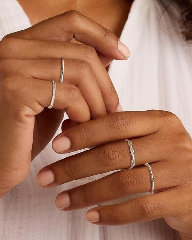 Gold Stackable Rings for Women Non Tarnish, Dainty 14K Gold Plated Stacking Thumb Rings Set Cubic Zirconia Stack Thin Ring Trendy Statement Promise Wedding Bands Rings for Women Size 5-10 in Saudi Arabia