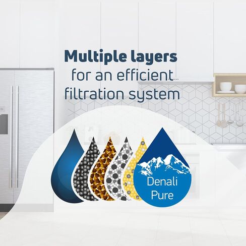 Denali Pure Replacement for Viking RWFFR Refrigerator Water Filter - Compatible with Viking UKF8001 Fridge Water Filter Cartridge in Saudi Arabia