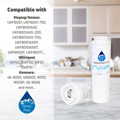 Denali Pure Replacement for Viking RWFFR Refrigerator Water Filter - Compatible with Viking UKF8001 Fridge Water Filter Cartridge in Saudi Arabia