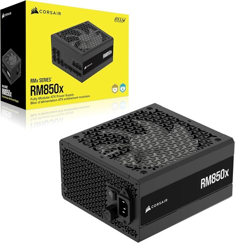 CORSAIR RM850x ATX 3.1 PCIe 5.1 Ready Fully Modular 850W Power Supply – Low-Noise, Cybenetics Gold Efficiency, Native 12V-2x6 Connector – Black in Kuwait