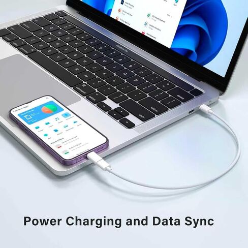 MFi Certified 27W USB C to Lightning Adapter (2 Pack) - Fast Charging Data Sync, Lightning to USB Type C Cable Adapter for iPhone14/13/12 Series, iPad, AirPods, with Anti-Lost Loop, Not for Audio/OTG in Kuwait