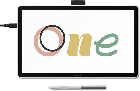 تابلت رسم Wacom One 14 مع شاشة، تابلت فني رقمي عالي الدقة مقاس 14 بوصة مع برامج وتدريبات إبداعية، لوحة رسم رسومات لأجهزة Mac وWindows in Saudi Arabia