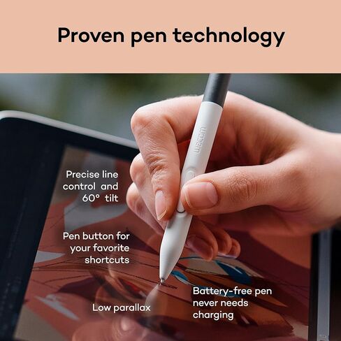 تابلت رسم Wacom One 14 مع شاشة، تابلت فني رقمي عالي الدقة مقاس 14 بوصة مع برامج وتدريبات إبداعية، لوحة رسم رسومات لأجهزة Mac وWindows in Saudi Arabia