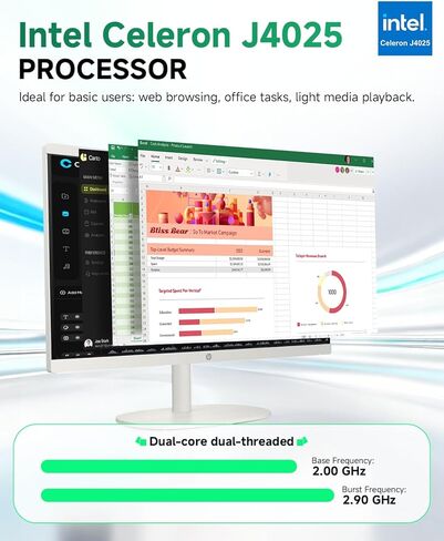 كمبيوتر HP All in One المكتبي للمنزل، Intel Celeron J4025، 21.5 بوصة FHD مضاد للتوهج، WiFi 6، 16 جيجابايت DDR4، 512 جيجابايت SSD، محرك فلاش USB 1 تيرابايت، كمبيوتر منزلي، لوحة مفاتيح وماوس سلكي، Windows 11 Pro، مع ملحقات in Kuwait