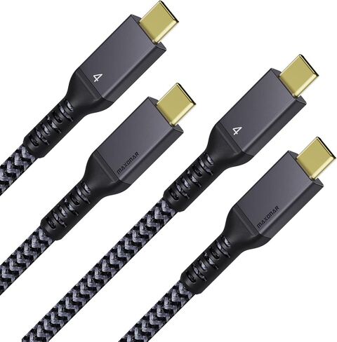 Maxonar [2 Pack 3.3FT] Thunderbolt 4 Cable with 40Gbps Sync, 240W Charging, 8K/5K@60Hz Display for MacBook, SSD, iPhone 17/16/15, Docking, eGPU, Monitor in Saudi Arabia