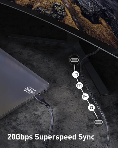 Maxonar [2 Pack 3.3FT] Thunderbolt 4 Cable with 40Gbps Sync, 240W Charging, 8K/5K@60Hz Display for MacBook, SSD, iPhone 17/16/15, Docking, eGPU, Monitor in Saudi Arabia