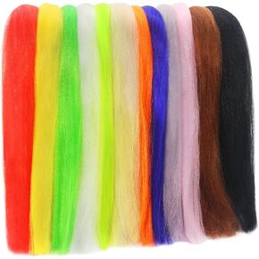 Faux Bucktail Fly Tying Materials Kit –12 & 16 Colors Synthetic Bucktail Hair for Fly Fishing Jig & Streamer Lure Making Making in Saudi Arabia