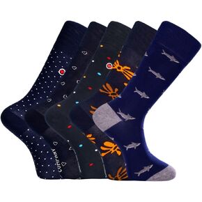 عبوة من 5 جوارب رسمية للرجال - قطن عضوي - صنع في أوروبا - شركة Love Sock in Kuwait