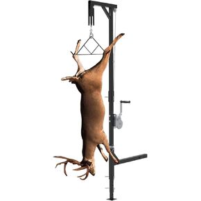 Deer Hoist for Truck Hitch, 600lbs Capacity Deer Hanger with Winch Gambrel | Deer Cart, Portable Game Hoist, for Hunting Season, Deer Hanger with 360 Degree Swivel, Deer Cleaning Hoist in Saudi Arabia