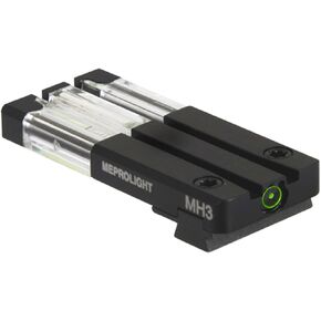 Meprolight Mepro FT Green Bullseye Rear Sight - Fiber-Optic Day/Night Sight, Tritium Powered Pistol Optic, No Battery Required, Fits Most Holsters in Kuwait