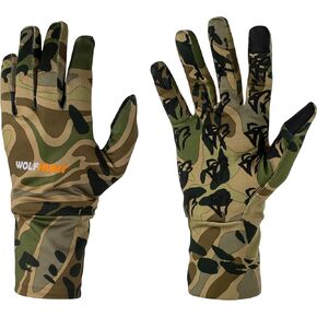 قفازات WOLFHUNT للصيد المموهة خفيفة الوزن بإصبع كامل، قفازات رماية مموهة مضادة للانزلاق للرجال/النساء شاشة تعمل باللمس in Kuwait