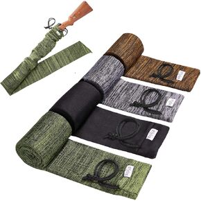 4Pcs Gun Socks for Rifles and Shotguns, Silicone Treated Knit 52 x 4.5 In Gun Sock Elastic Design for Gun Storage Hunting and Shooting Accessories, Perfect Father's Day Gift for Men in Kuwait