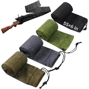 جورب بندقية أكبر للبنادق والبنادق مع نطاقات الأكمام السيليكون المعالجة متماسكة 55 × 6 بوصة رشاقته تصميم مرن الصيد وبنادق الرماية in Kuwait