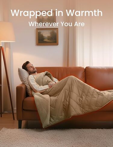 ZonLi Z-Walk بطانية ساخنة تعمل بالبطارية، قابلة لإعادة الشحن 12 فولت بطانية ساخنة محمولة مع 3 مستويات تسخين، تتضمن بنك طاقة 20000 مللي أمبير في الساعة، للتخييم، والسيارة، والملعب، وفي الهواء الطلق (رمادي) in Kuwait