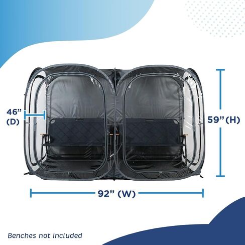 WeatherPod® The Original Shark Tank Side-by-Side™ 2-4 Person Pop-Up Pod - Stay Warm, Dry, and Out of The Sun - Weather Pod for Sports, Rain, or Wind - Simple to Set Up and Tear Down in Saudi Arabia