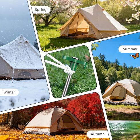 Tent Stakes Heavy Duty Camping Stakes 7 inches (About 18 cm) 10 Pieces, Rust-Proof Metal Tent Nails Ground Stakes Camping Essentials, Tent Camping Accessories (White) in Saudi Arabia