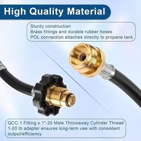 F273704 10-Ft Propane Hose Adapter Compatible With Mr.Heater/Big Buddy Heater Propane Assembly, for Mr Buddy Heater Hose To Propane Tank MH9B MH18B Series & More Indoor in Saudi Arabia