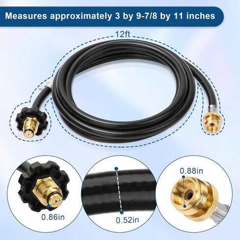 F273704 10-Ft Propane Hose Adapter Compatible With Mr.Heater/Big Buddy Heater Propane Assembly, for Mr Buddy Heater Hose To Propane Tank MH9B MH18B Series & More Indoor in Saudi Arabia