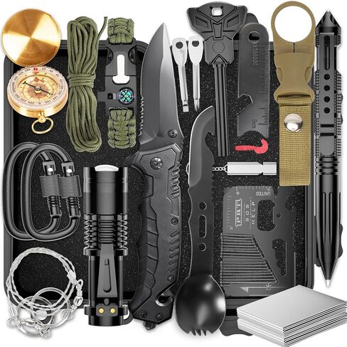 Survival Kits, Hiking and Camping Essentials, Emergency Survival Gear, Gifts for Men, Gifts for Dad, Husband, Teenagers, Cool Fishing and Hunting Gadgets, Christmas and Birthday Gifts in Saudi Arabia