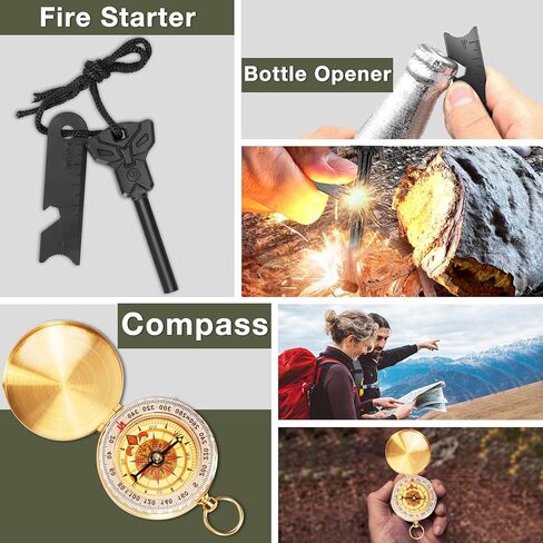 Survival Kits, Hiking and Camping Essentials, Emergency Survival Gear, Gifts for Men, Gifts for Dad, Husband, Teenagers, Cool Fishing and Hunting Gadgets, Christmas and Birthday Gifts in Saudi Arabia
