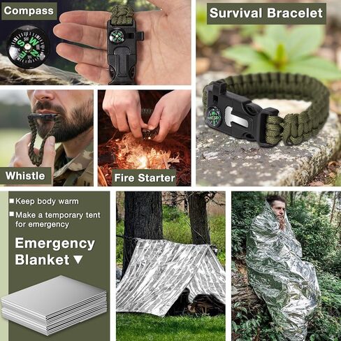 Survival Kits, Hiking and Camping Essentials, Emergency Survival Gear, Gifts for Men, Gifts for Dad, Husband, Teenagers, Cool Fishing and Hunting Gadgets, Christmas and Birthday Gifts in Saudi Arabia