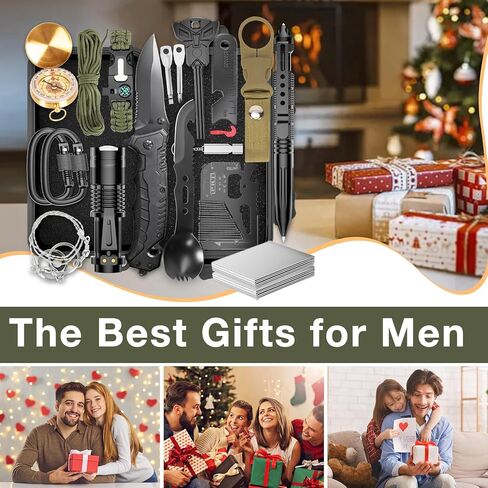 Survival Kits, Hiking and Camping Essentials, Emergency Survival Gear, Gifts for Men, Gifts for Dad, Husband, Teenagers, Cool Fishing and Hunting Gadgets, Christmas and Birthday Gifts in Saudi Arabia