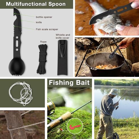 Survival Kits, Hiking and Camping Essentials, Emergency Survival Gear, Gifts for Men, Gifts for Dad, Husband, Teenagers, Cool Fishing and Hunting Gadgets, Christmas and Birthday Gifts in Saudi Arabia