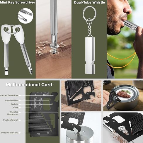 Survival Kits, Hiking and Camping Essentials, Emergency Survival Gear, Gifts for Men, Gifts for Dad, Husband, Teenagers, Cool Fishing and Hunting Gadgets, Christmas and Birthday Gifts in Saudi Arabia