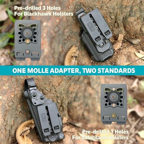 GUN & FLOWER Molle Adapter - 3-inch Tactical Attachments for Vest, Belt, Gun Holsters, Taser, Backpack - Heavy Duty Molle Clips Accessories with Mounting Screws Kit (1/2/4-Pack) in Saudi Arabia