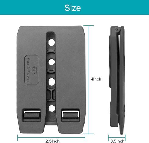 GUN & FLOWER Molle Adapter - 3-inch Tactical Attachments for Vest, Belt, Gun Holsters, Taser, Backpack - Heavy Duty Molle Clips Accessories with Mounting Screws Kit (1/2/4-Pack) in Saudi Arabia