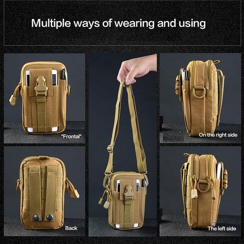 Tactical Molle Pouch - Outdoor Sports Waist Bag, Hiking Multi-Purpose Phone Pouch, Durable & Water-Resistant for Camping, Cycling, Travel in Saudi Arabia