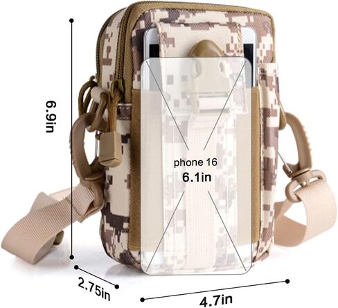 Tactical Molle Pouch - Outdoor Sports Waist Bag, Hiking Multi-Purpose Phone Pouch, Durable & Water-Resistant for Camping, Cycling, Travel in Saudi Arabia