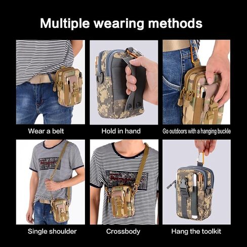 Tactical Molle Pouch - Outdoor Sports Waist Bag, Hiking Multi-Purpose Phone Pouch, Durable & Water-Resistant for Camping, Cycling, Travel in Saudi Arabia