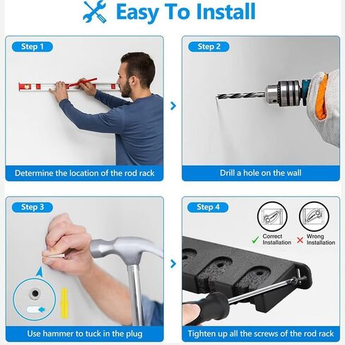 Fishing Rod Holder Straps,Holds Up to 6 Rods Fishing Pole Rod Racks Wall Mounted Fishing Pole Rod Holders in Saudi Arabia